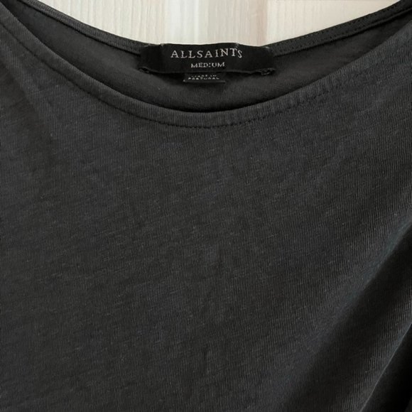 All Saints dark gray asymmetric dress - Picture 2 of 3